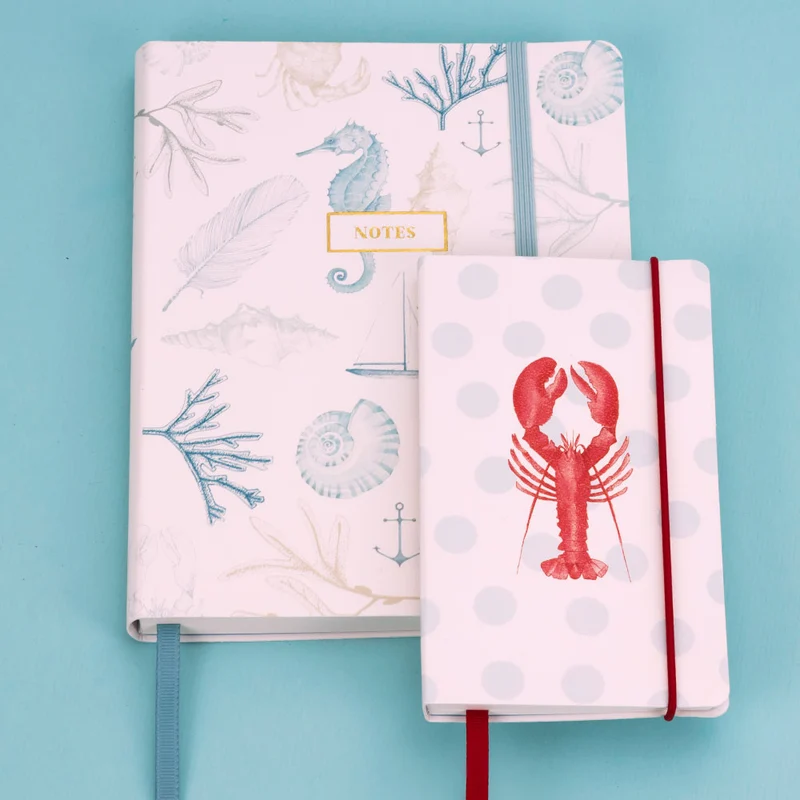 Pocket Notizbuch „Meer Liebe“ | A6 | Soft Cover | Mit Leseband | Hummer
