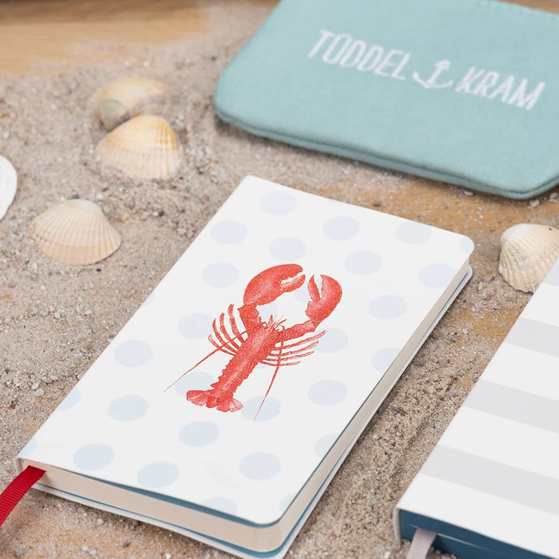 Pocket Notizbuch „Meer Liebe“ | A6 | Soft Cover | Mit Leseband | Hummer