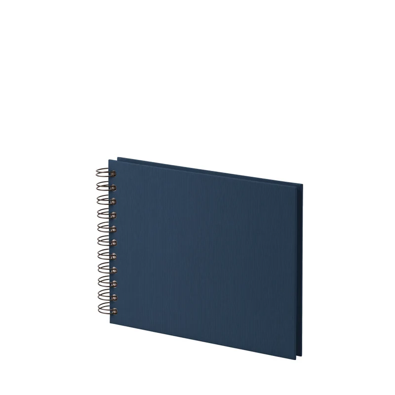 S.O.H.O. Spiral Fotoalbum Blanko | 19,5x14,5cm | 40 Seiten | navy-blau