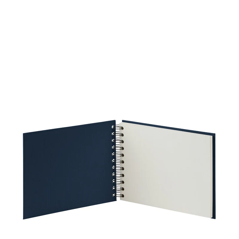 S.O.H.O. Spiral Fotoalbum Blanko | 19,5x14,5cm | 40 Seiten | navy-blau