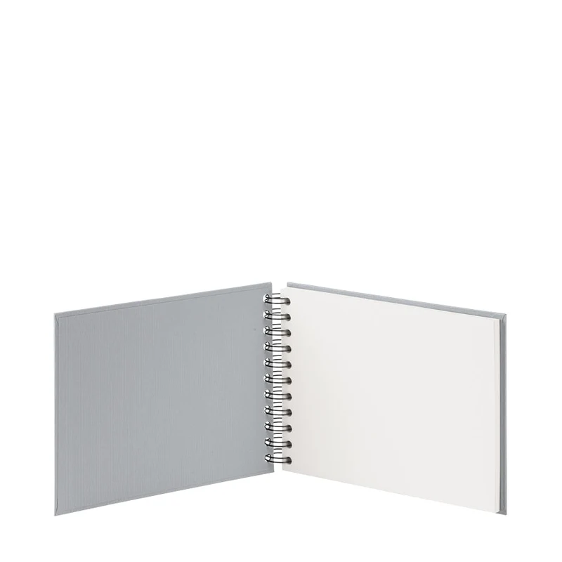 S.O.H.O. Spiral Fotoalbum Blanko | 19,5x14,5cm | 40 Seiten | stone-grau
