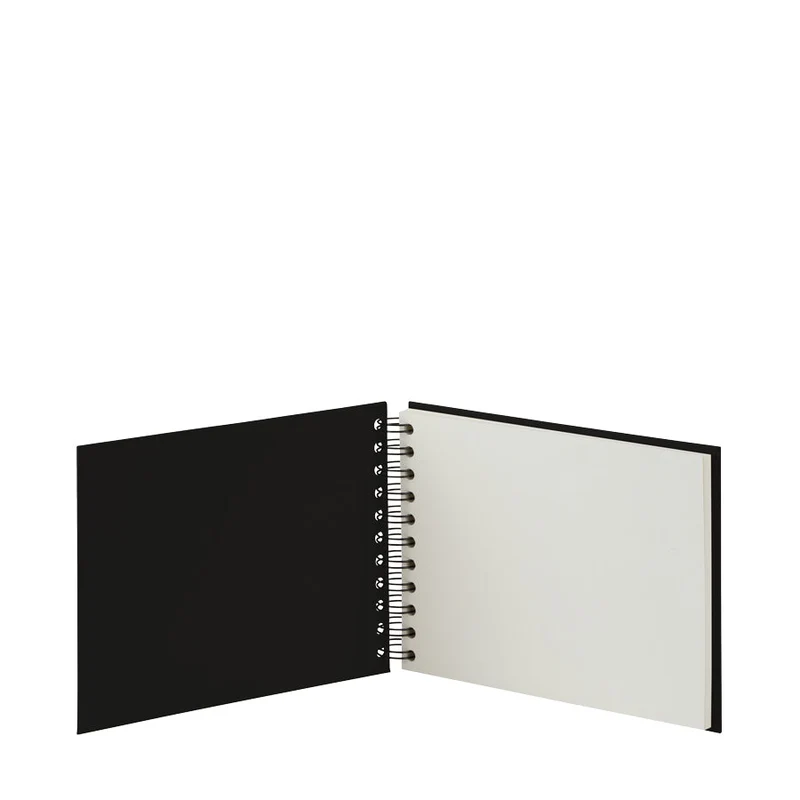 S.O.H.O. Spiral Fotoalbum Blanko | 19,5x14,5cm | 40 Seiten | schwarz