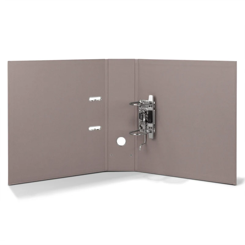 S.O.H.O. Ordner breit | A4 | 8cm | Mit Rückenschild aus Metall | taupe