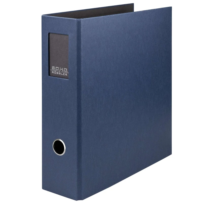 S.O.H.O. Ordner breit | A4 | 8,5cm| Mit Rückenschild | navy-blau