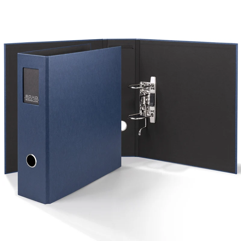 S.O.H.O. Ordner breit | A4 | 8,5cm| Mit Rückenschild | navy-blau