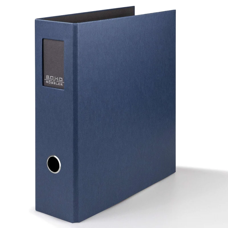 S.O.H.O. Ordner breit | A4 | 8,5cm| Mit Rückenschild | navy-blau