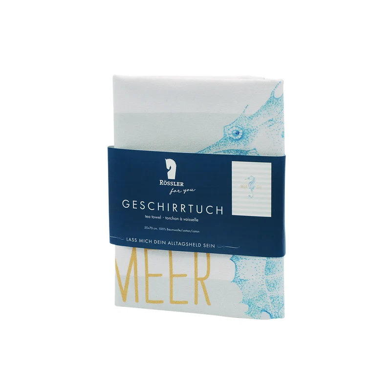Geschirrtuch „Meer Liebe“ | Baumwolle | 500x700mm | Meerzeit
