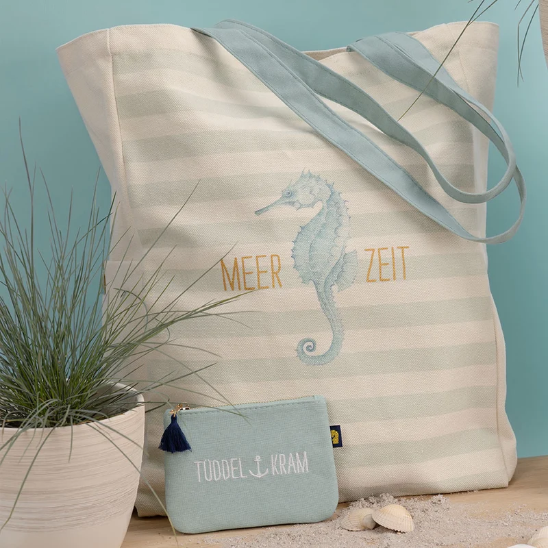 Mini Pouch „Meer Liebe“ | 135x95mm | aus Stoff | Tüddelkram