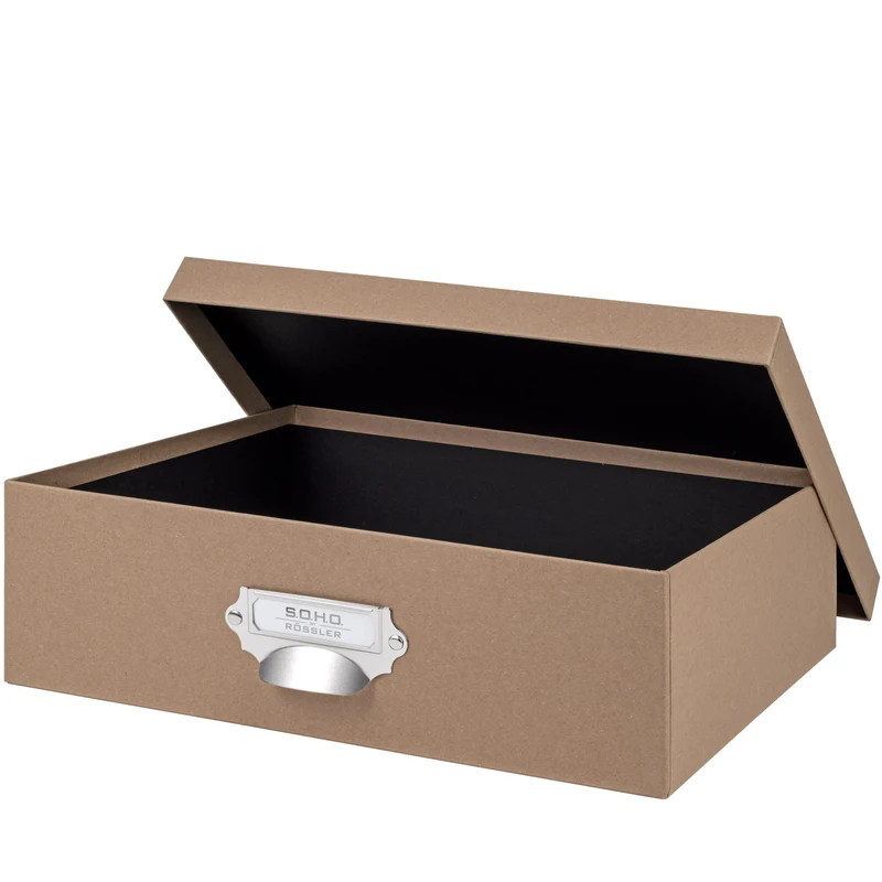 S.O.H.O. Aufbewahrungsbox | Geschenkbox | mit Deckel | A4 | kraft