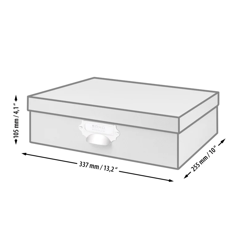 S.O.H.O. Aufbewahrungsbox | Geschenkbox | mit Deckel | A4 | denim-blau