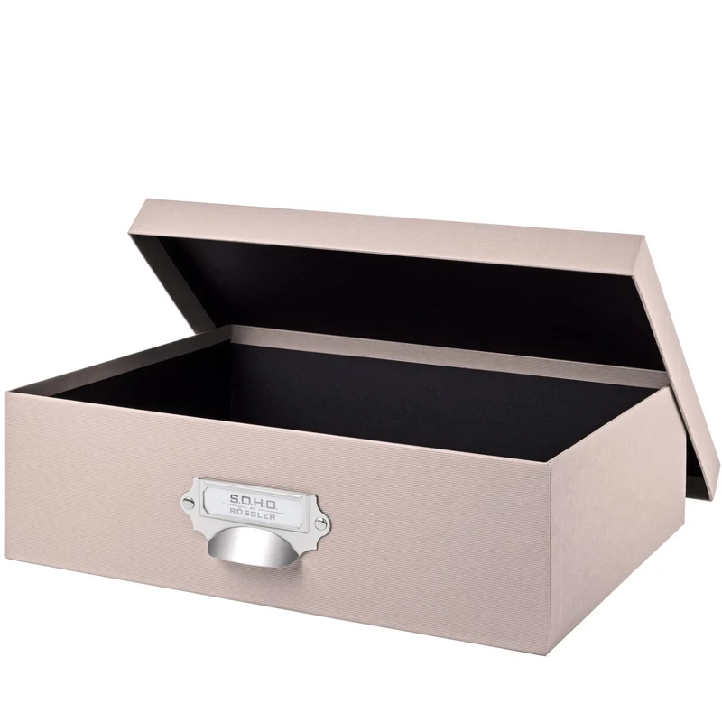 S.O.H.O. Aufbewahrungsbox | Geschenkbox | mit Deckel | A4 | powder-rosa