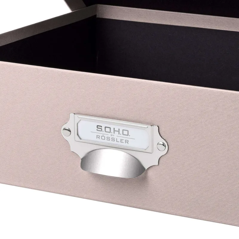 S.O.H.O. Aufbewahrungsbox | Geschenkbox | mit Deckel | A4 | powder-rosa