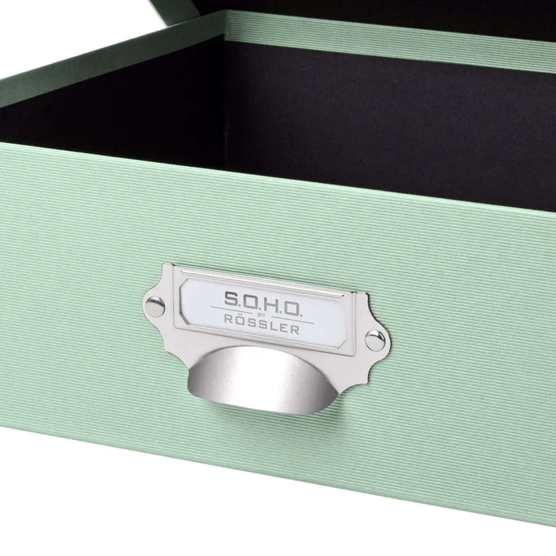 S.O.H.O. Aufbewahrungsbox | Geschenkbox | mit Deckel | A4 | mint