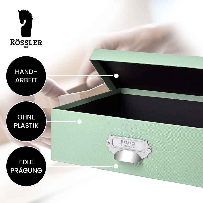 S.O.H.O. Aufbewahrungsbox | Geschenkbox | mit Deckel | A4 | mint