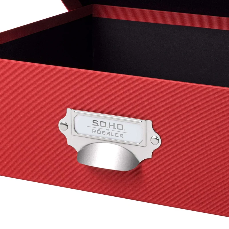 S.O.H.O. Aufbewahrungsbox | Geschenkbox | mit Deckel | A4 | rot