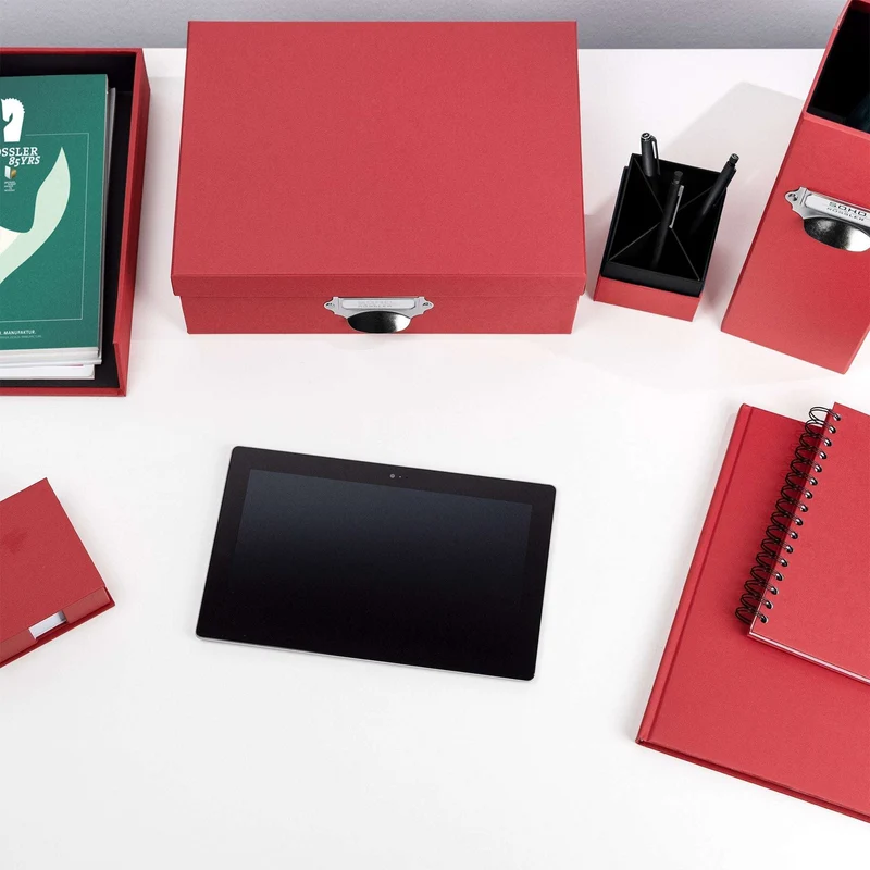 S.O.H.O. Aufbewahrungsbox | Geschenkbox | mit Deckel | A4 | rot