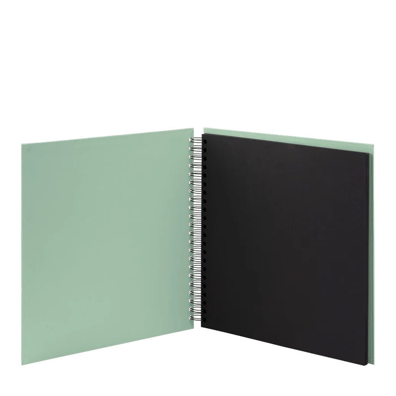 S.O.H.O. Spiral Fotoalbum Blanko | 31x30cm | 60 schwarze Seiten | mint