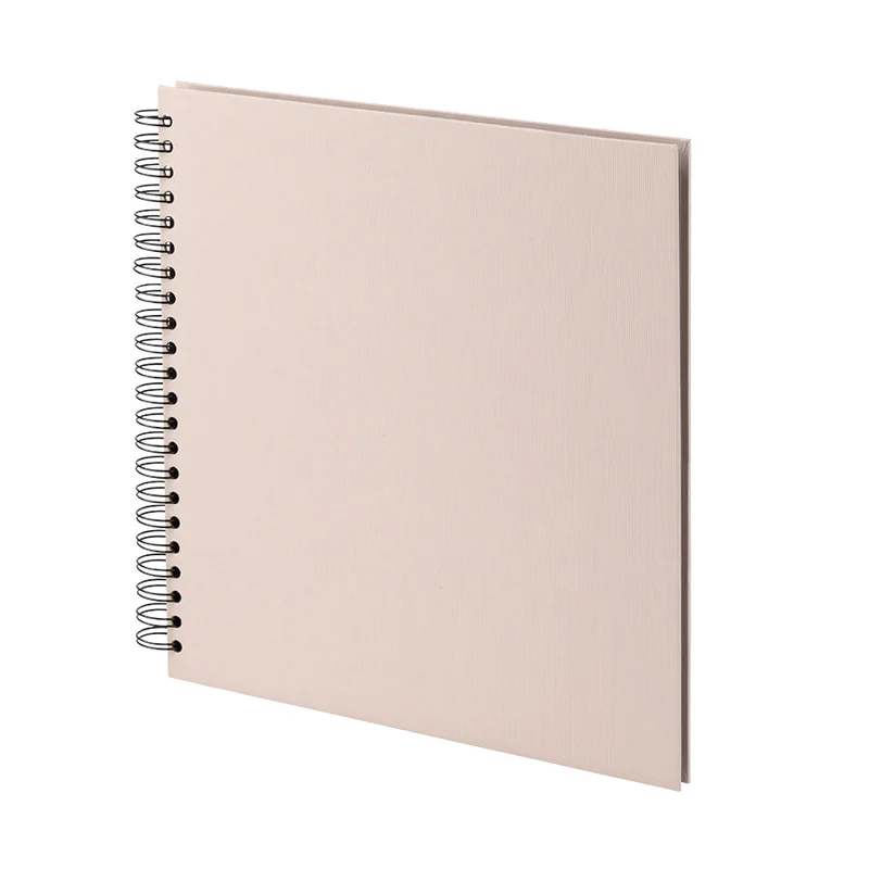 S.O.H.O. Spiral Fotoalbum Blanko | 31x30cm | 60 schwarze Seiten | powder-rosa