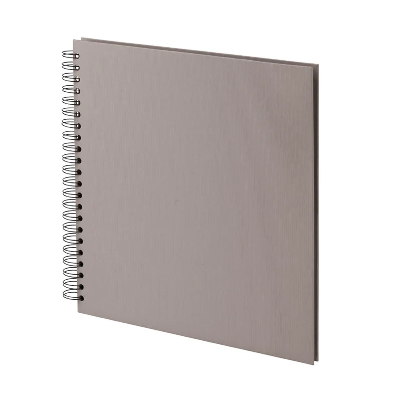 S.O.H.O. Spiral Fotoalbum Blanko | 31x30cm | 60 schwarze Seiten | taupe