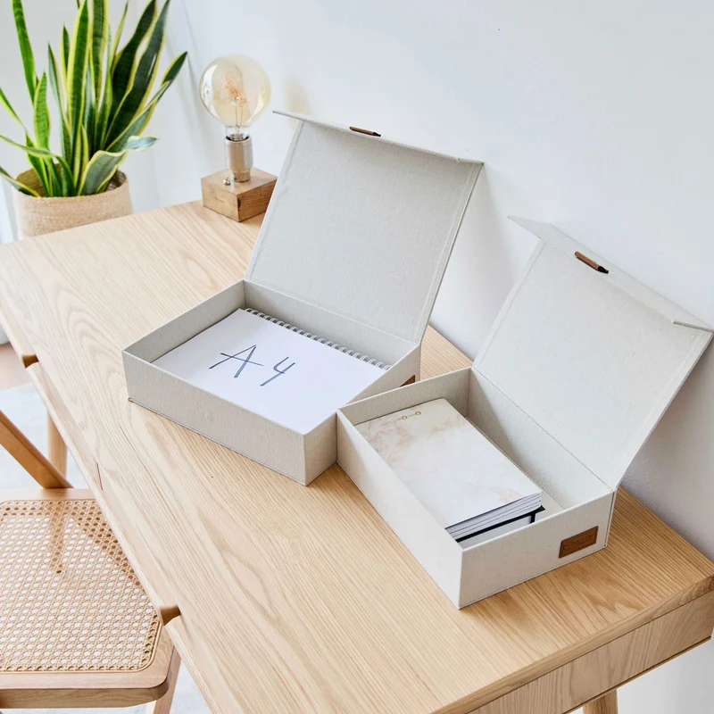 LOVE IT STORE IT Dokumentenbox 2er Set, A4, magnetisch – PREMIUM NATUR