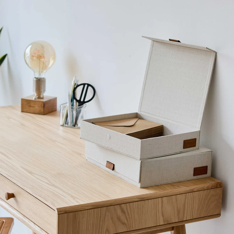 LOVE IT STORE IT Dokumentenbox 2er Set, A4, magnetisch – PREMIUM NATUR