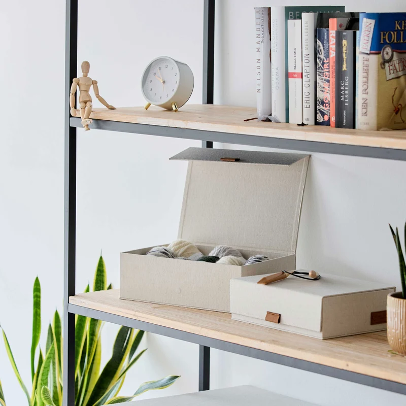 LOVE IT STORE IT 2 Stück Aufbewahrungsboxen für Accessoires mit Klappdeckel – PREMIUM NATUR