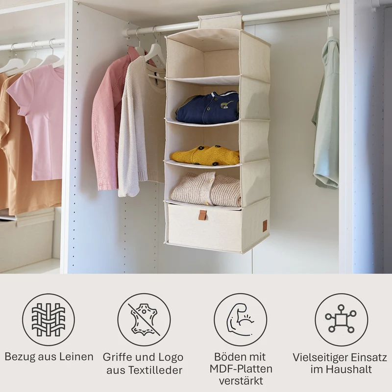 LOVE IT STORE IT Hängeregal für den Kleiderschrank – PREMIUM NATUR