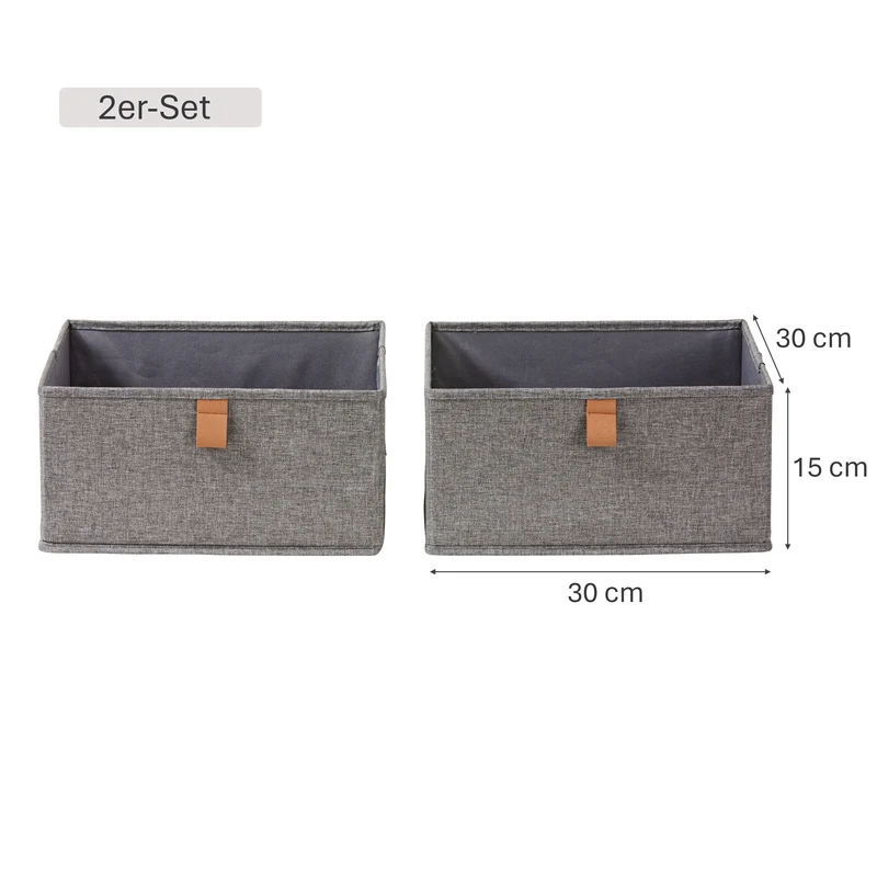 LOVE IT STORE IT Aufbewahrungsboxen Stoff 2-teilig – PREMIUM