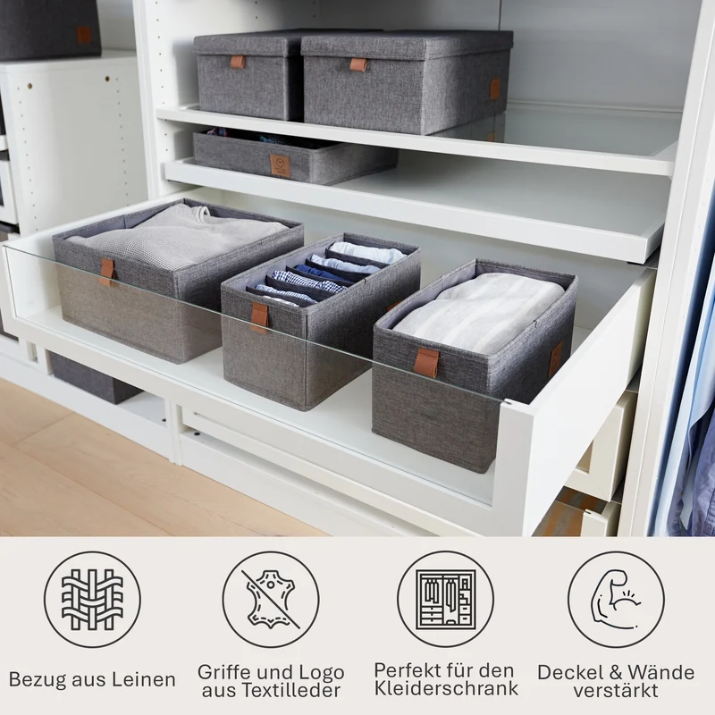 LOVE IT STORE IT Aufbewahrungsboxen Stoff 2-teilig – PREMIUM