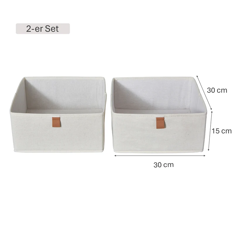 LOVE IT STORE IT Aufbewahrungsboxen Stoff 2-teilig – PREMIUM