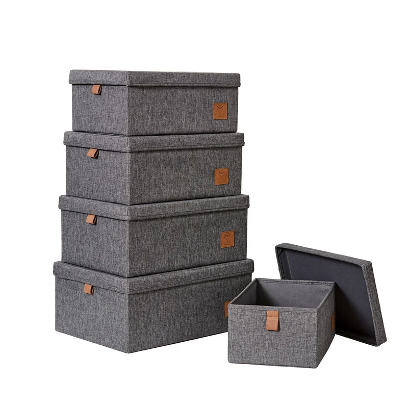 LOVE IT STORE IT Aufbewahrungsboxen Stoff mit Deckel – PREMIUM