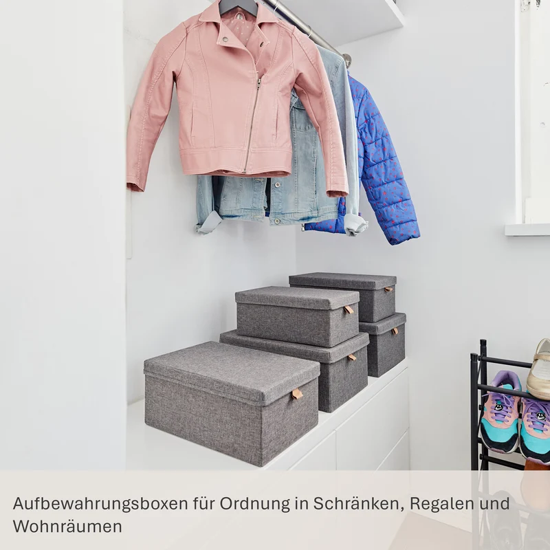 LOVE IT STORE IT Aufbewahrungsboxen Stoff mit Deckel – PREMIUM