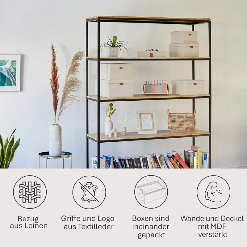 LOVE IT STORE IT Aufbewahrungsboxen Stoff mit Deckel – PREMIUM