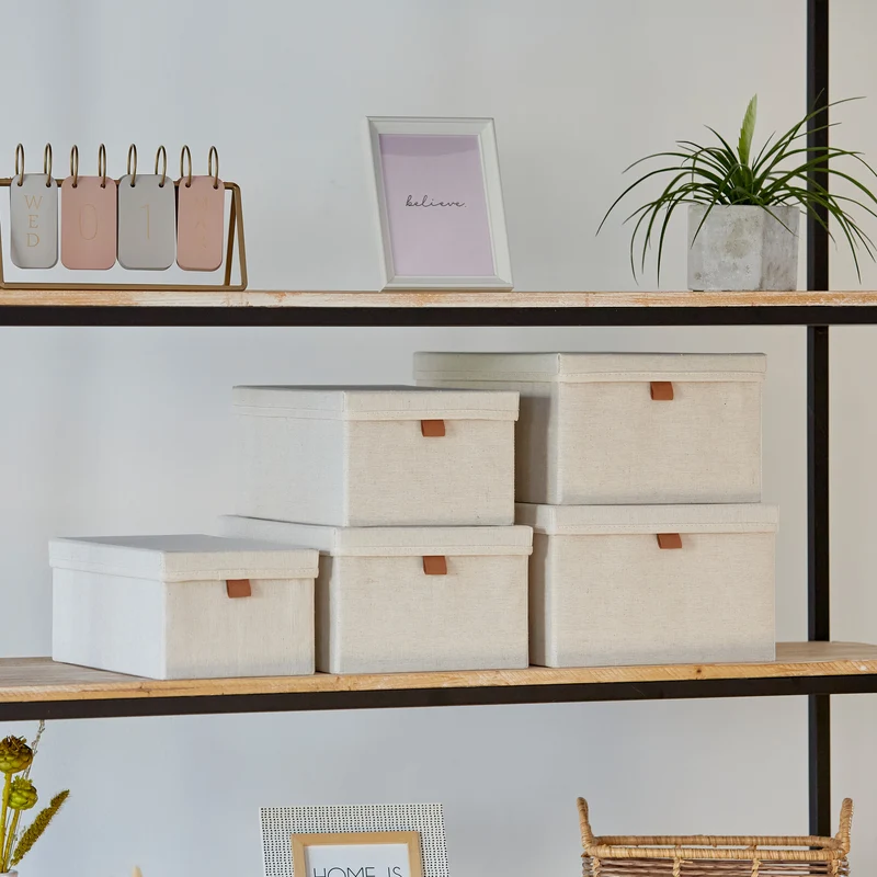 LOVE IT STORE IT Aufbewahrungsboxen Stoff mit Deckel – PREMIUM