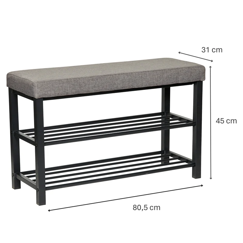 LOVE IT STORE IT Loft Schuhbank mit Sitzfläche bis ca. 100 kg belastbar, 80 x 31 x 50 cm