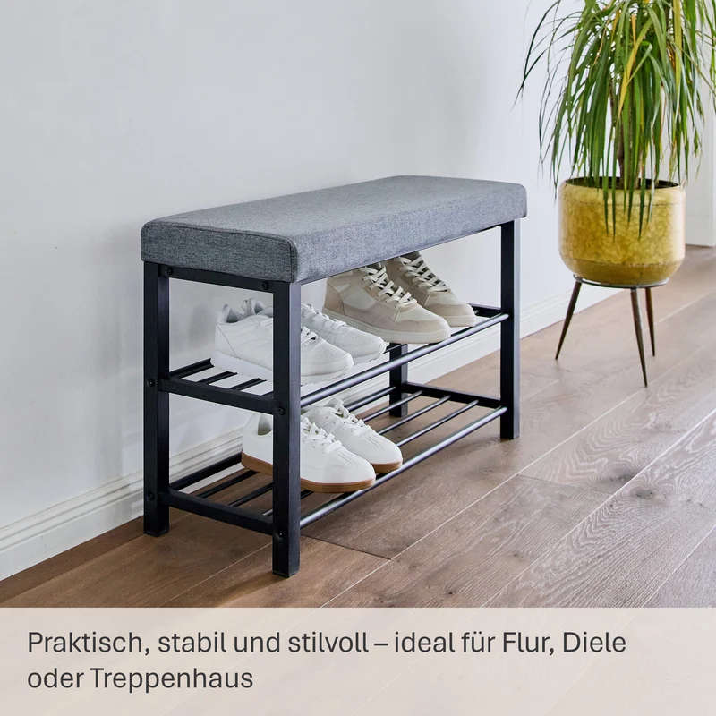 LOVE IT STORE IT Loft Schuhbank mit Sitzfläche bis ca. 100 kg belastbar, 80 x 31 x 50 cm