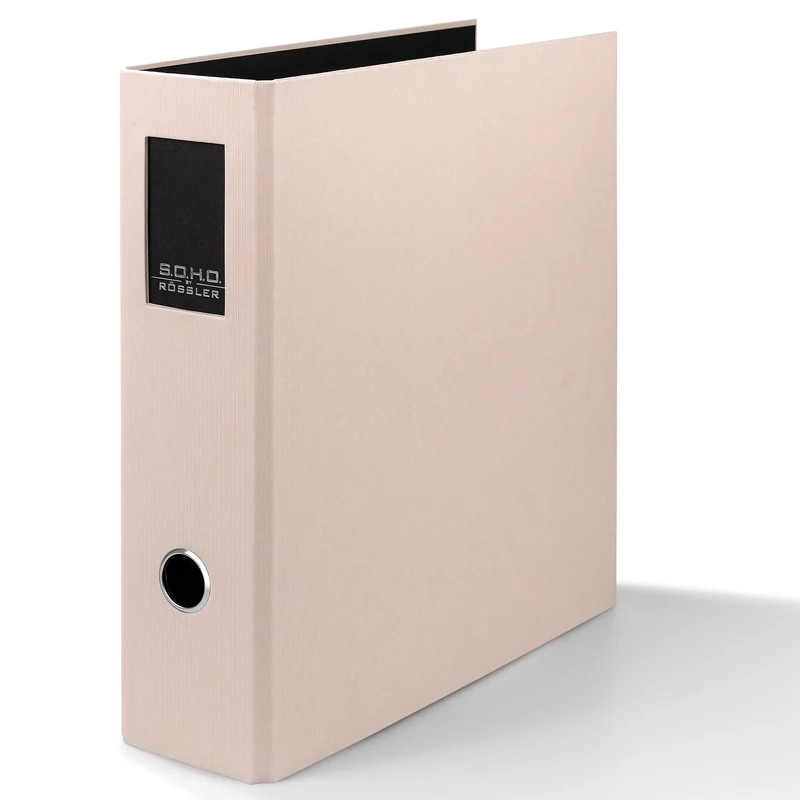 S.O.H.O. Ordner breit | A4 | 8,5cm| Mit Rückenschild | powder-rosa