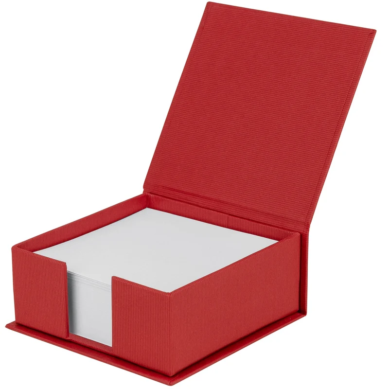 S.O.H.O. Zettelkasten | Mit Deckel | 250 Blatt | 11x11cm | rot