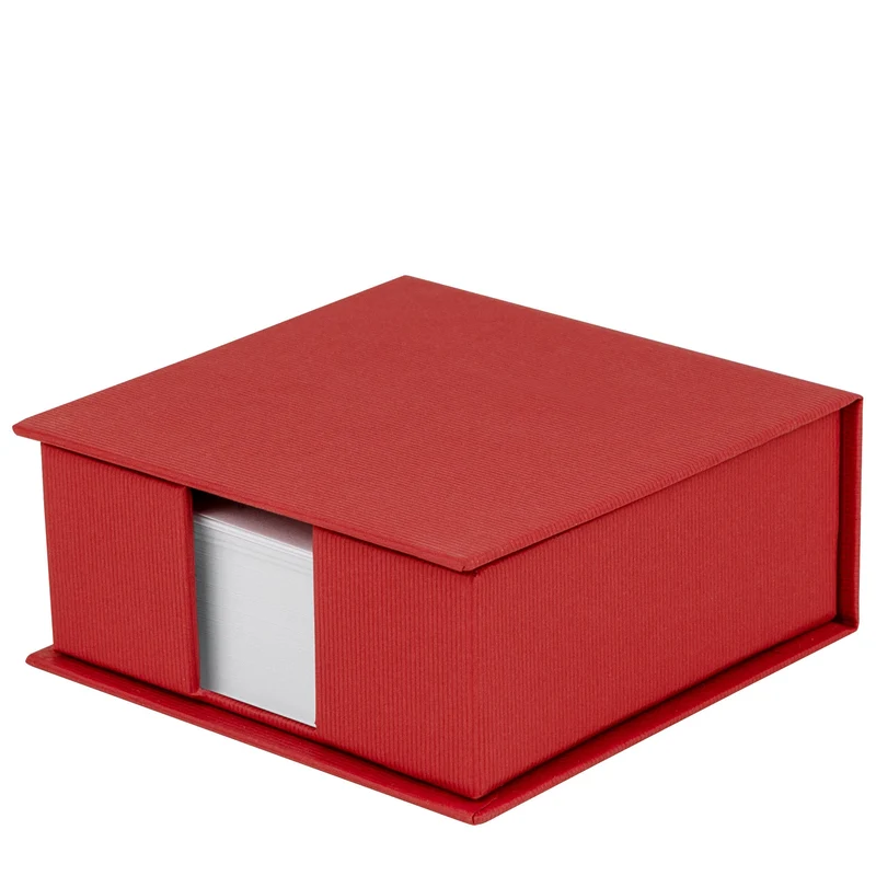 S.O.H.O. Zettelkasten | Mit Deckel | 250 Blatt | 11x11cm | rot