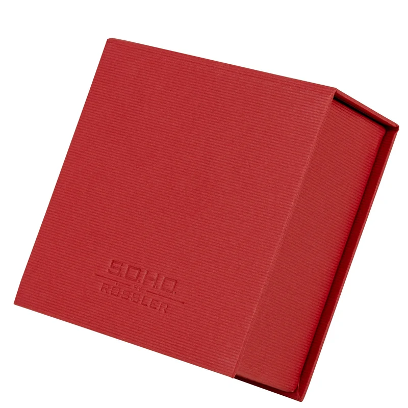 S.O.H.O. Zettelkasten | Mit Deckel | 250 Blatt | 11x11cm | rot