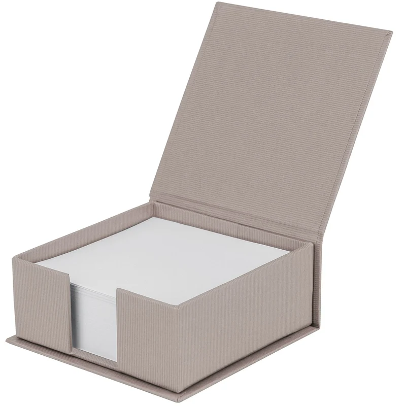 S.O.H.O. Zettelkasten | Mit Deckel | 250 Blatt | 11x11cm | taupe