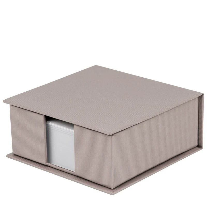 S.O.H.O. Zettelkasten | Mit Deckel | 250 Blatt | 11x11cm | taupe