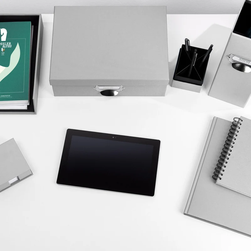 S.O.H.O. Aufbewahrungsbox | Geschenkbox | mit Deckel | A4 | stone-grau