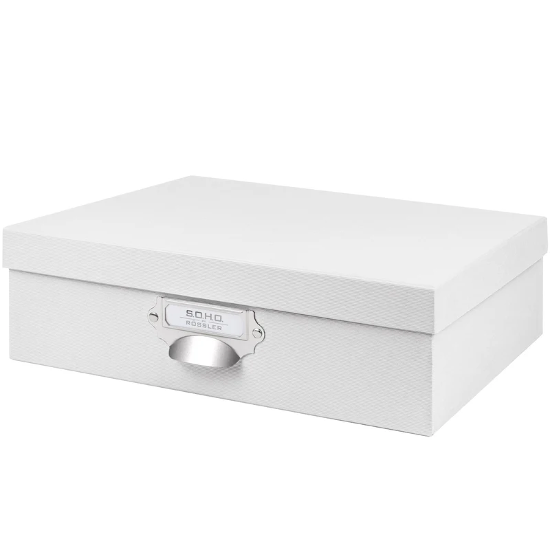 S.O.H.O. Aufbewahrungsbox | Geschenkbox | mit Deckel | A4 | weiß
