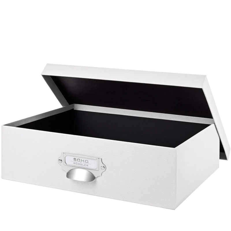 S.O.H.O. Aufbewahrungsbox | Geschenkbox | mit Deckel | A4 | weiß