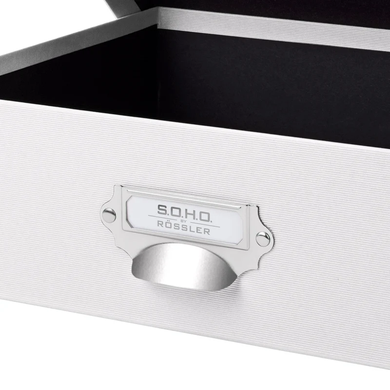 S.O.H.O. Aufbewahrungsbox | Geschenkbox | mit Deckel | A4 | weiß