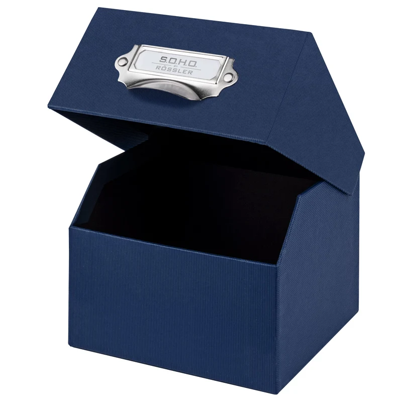 S.O.H.O. Box für Fotos & Karteikarten | A6 | 16,7x12,5cm | navy-blau