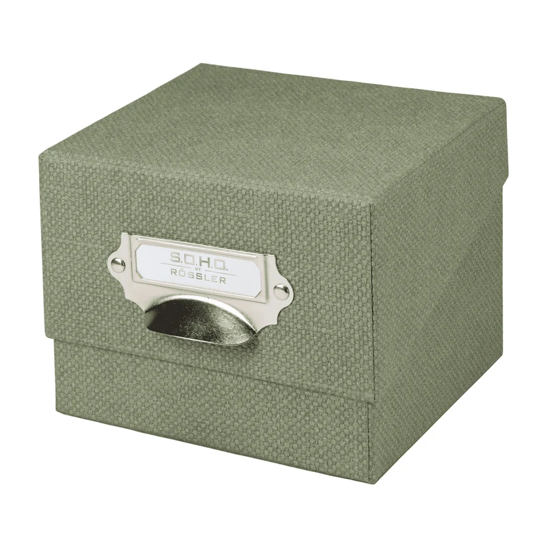 S.O.H.O. Box für Fotos & Karteikarten | A6 | 16,7x12,5cm | salbei-gruen