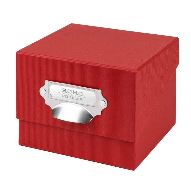 S.O.H.O. Box für Fotos & Karteikarten | A6 | 16,7x12,5cm | rot