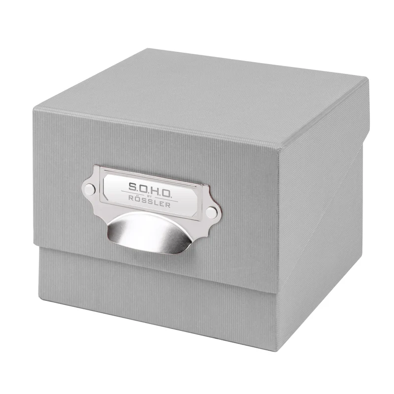 S.O.H.O. Box für Fotos & Karteikarten | A6 | 16,7x12,5cm | stone-grau
